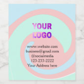 シンプルロゴミニマル/デザインをここに追加文字pos ワインラベル (シングルラベル)