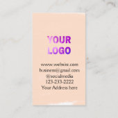 シンプルロゴミニマル/デザインをここに追加文字pos 名刺 (裏面)