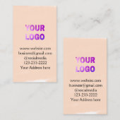 シンプルロゴミニマル/デザインをここに追加文字pos 名刺 (正面/裏面)