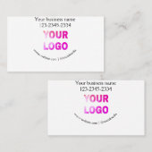 シンプルロゴミニマル/デザインをここに追加文字pos 名刺 (正面/裏面)