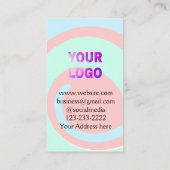 シンプルロゴミニマル/デザインをここに追加文字pos 名刺 (裏面)