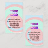 シンプルロゴミニマル/デザインをここに追加文字pos 名刺 (正面/裏面)