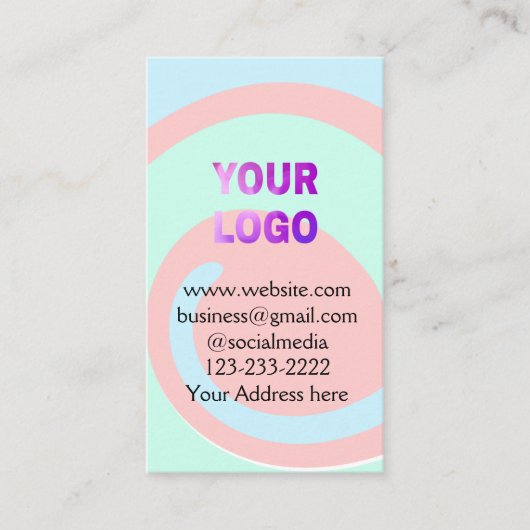 シンプルロゴミニマル/デザインをここに追加文字pos 名刺 (正面)