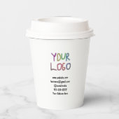 シンプルロゴミニマル/デザインをここに追加文字pos 紙コップ (裏面)