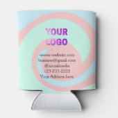 シンプルロゴミニマル/デザインをここに追加文字pos 缶クーラー (裏面)