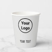 シンプルロゴモダン紙カップの追加 紙コップ (正面)