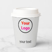 シンプルロゴモダン紙カップの追加 紙コップ (正面)