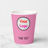 シンプルロゴモダン紙カップの追加 紙コップ (正面)