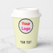 シンプルロゴモダン紙カップの追加 紙コップ (正面)