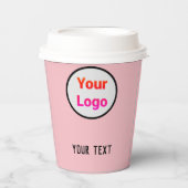 シンプルロゴモダン紙カップの追加 紙コップ (正面)