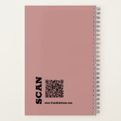 シンプルロゴモットピンクブラックヘアサロン ノートブック (裏面)