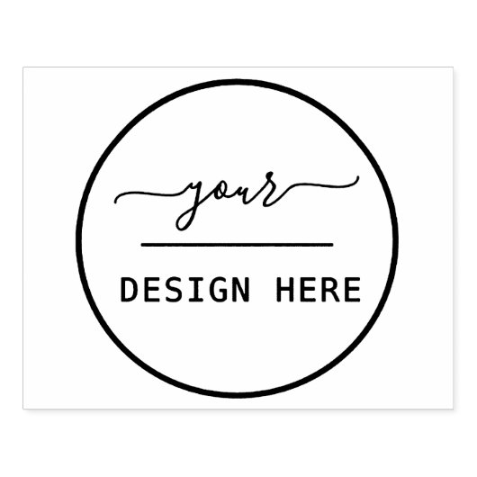 シンプルロゴ交換大型ゴム印 ラバースタンプ (インプリント)