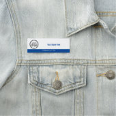 シンプルロゴ付きブルーバンドプロフェッショナル 名札 (インサイチュ)