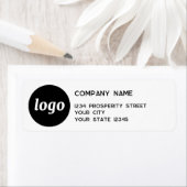 シンプルロゴ会社差出人住所 ラベル (インサイチュ)