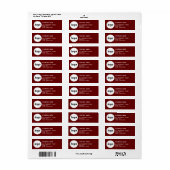 シンプルロゴ会社差出人住所 ラベル (フルシート)