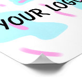 シンプルロゴ名の水の色を追加 ポスター (角)