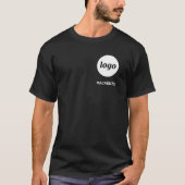 シンプルロゴ名またはテキストビジネスTシャツ Tシャツ (正面)