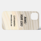 シンプルロゴ名を追加します水の色ケース Case-Mate iPhoneケース (裏面 (横))