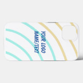 シンプルロゴ名を追加します水の色ケース Case-Mate iPhoneケース (裏面 (横))