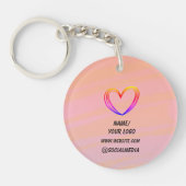 シンプルロゴ名を追加します水の色ke キーホルダー (正面)