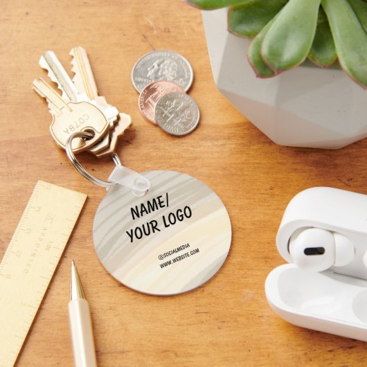 シンプルロゴ名を追加します水の色ke キーホルダー (デスク)