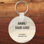 シンプルロゴ名を追加します水の色ke キーホルダー (正面)