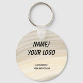 シンプルロゴ名を追加します水の色ke キーホルダー (裏面)