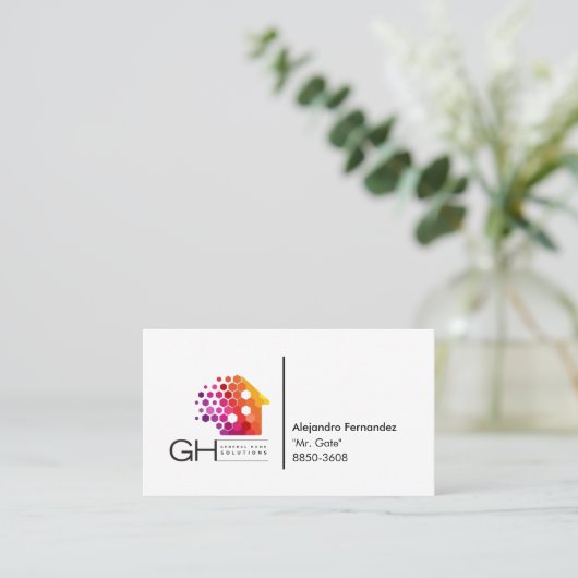 シンプルロゴ名刺 名刺 (スタンド正面)