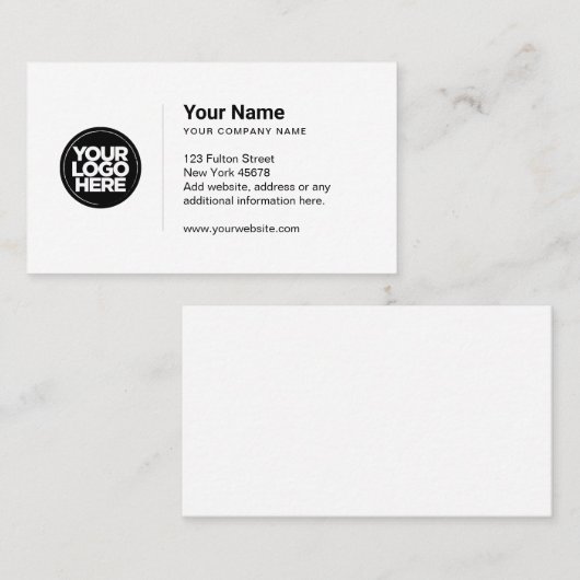 シンプルロゴ名刺 名刺 (正面/裏面)