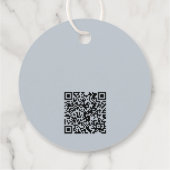 シンプルロゴ文字とQRコードのビジネス価格ラベル フェイバータグ (裏面)