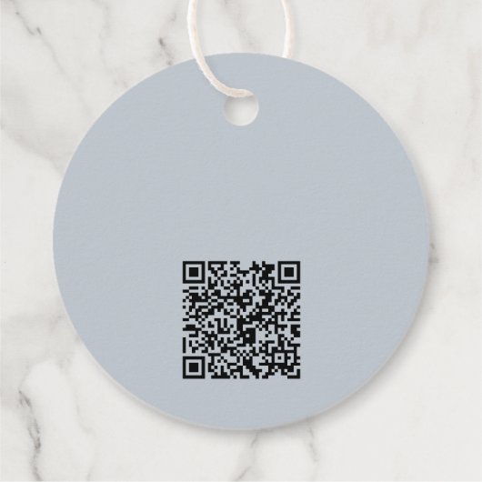 シンプルロゴ文字とQRコードのビジネス価格ラベル フェイバータグ (裏面)