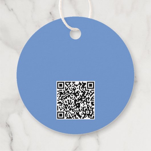 シンプルロゴ文字とQRコードのビジネス価格ラベル フェイバータグ (裏面)