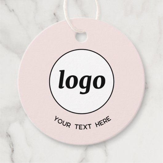 シンプルロゴ文字とQRコードのビジネス価格ラベル フェイバータグ (正面)