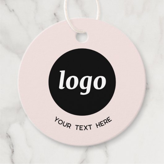 シンプルロゴ文字とQRコードのビジネス価格ラベル フェイバータグ (正面)