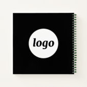 シンプルロゴ文字Business Promotion Black ノートブック (裏面)