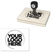 シンプルロゴ木製ラージ ラバースタンプ (押印)