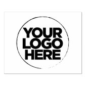 シンプルロゴ木製ラージ ラバースタンプ (インプリント)