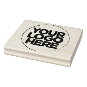 シンプルロゴ木製ラージ ラバースタンプ