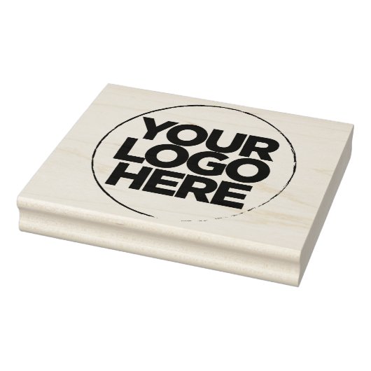 シンプルロゴ木製ラージ ラバースタンプ (スタンプ)