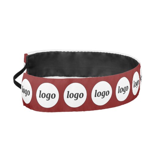 シンプルロゴ柄ビジネスのプロモーションBurgundy アスレチックヘッドバンド (左)