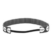 シンプルロゴ模様ビジネスの宣伝用ブラック アスレチックヘッドバンド (裏面)