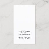 シンプルロゴ白髪クリップバレットディスプレイカード 名刺 (裏面)