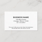 シンプルロゴ白黒スターモダン ロイヤリティカード (裏面)