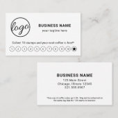 シンプルロゴ白黒スターモダン ロイヤリティカード (正面/裏面)