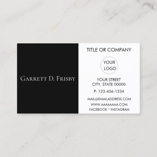 シンプルロゴ白黒Qrコード企業の 名刺 (裏面)