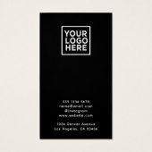 シンプルロゴ黒ジュエリーイヤリング表示カード (裏面)