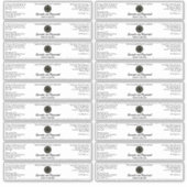 シンプルロゴ1.25 x 6.5付きホワイトコスメティックジャラベル シール (正面)