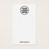 シンプルロゴ3枚のイヤリングディスプレイカードの追加 (正面)