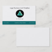 シンプルロゴ – ガラス三角形ロゴ 名刺 (正面/裏面)