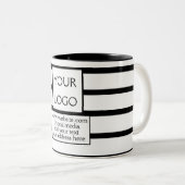 シンプルロゴ/デザインをここに追加 ツートーンマグカップ (正面右)